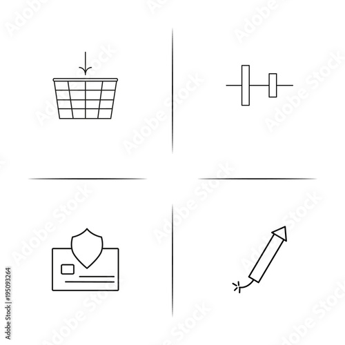 Web And Text simple linear icon set.Simple outline icons