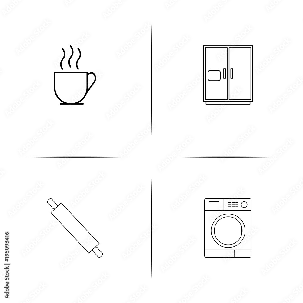 Home Appliances And Equipment simple linear icon set.Simple outline icons Home Appliances And Equipment simple linear icon set.Simple outline icons