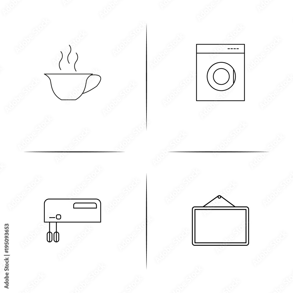 Home Appliances And Equipment simple linear icon set.Simple outline icons Home Appliances And Equipment simple linear icon set.Simple outline icons