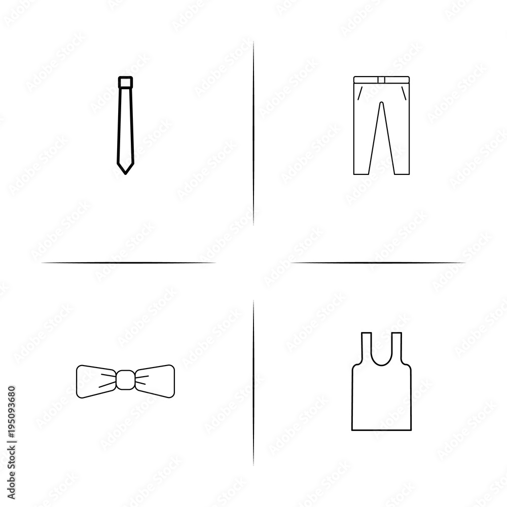 Dress And Clothes simple linear icon set.Simple outline icons Dress And Clothes simple linear icon set.Simple outline icons