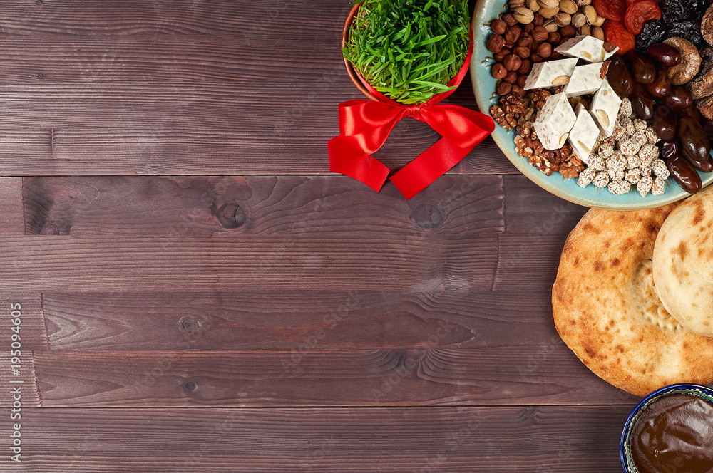 Traditional Azerbaijan sweet cuisine of holiday Nowruz