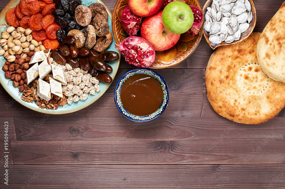 Traditional Azerbaijan sweet cuisine of holiday Nowruz