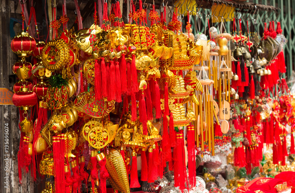 chinese lanterns at bazaar in istanbul