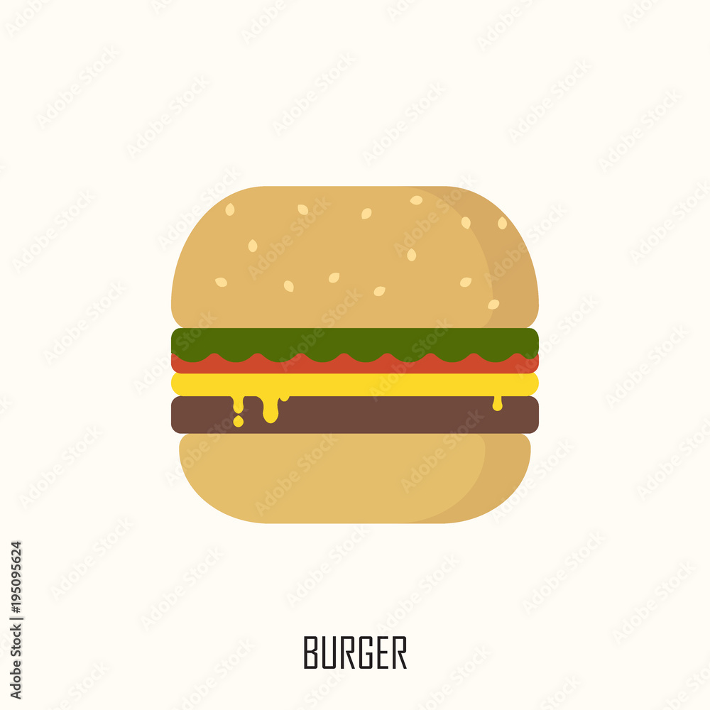 Burger Vector Template Design Burger Vector Template Design