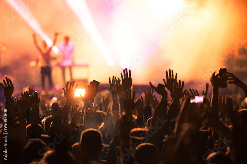 crowd at concert - summer music festival