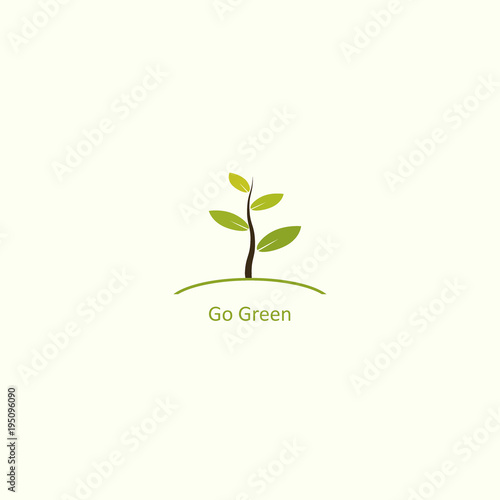 Go Green Vector Template Design © Tobrono