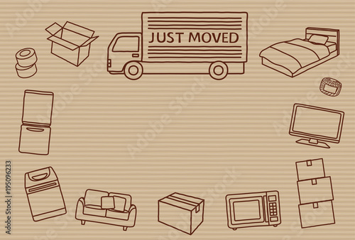 引越しの挨拶状（はがきサイズ）