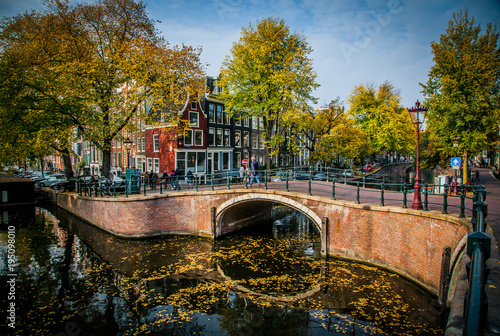 Photography Beautiful canals in Amsterdam, the Netherlands