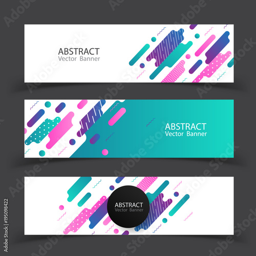 Banner Colorful Dynamic Abstract. Vector illustration.