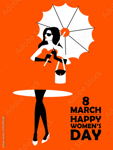 Happy International Womens Day 8th March greetings background