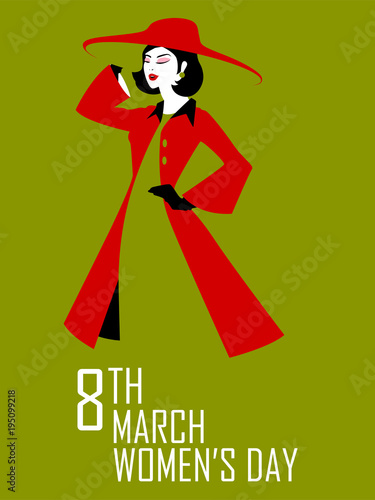 Happy International Womens Day 8th March greetings background