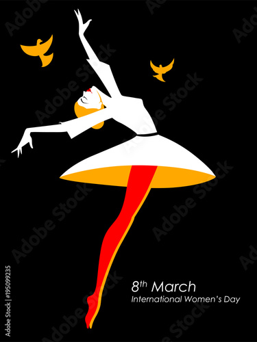 Happy International Womens Day 8th March greetings background