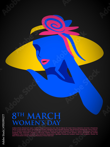 Happy International Womens Day 8th March greetings background