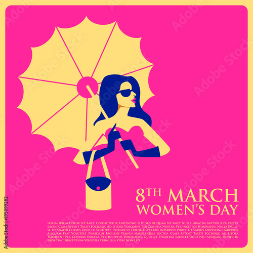 Happy International Womens Day 8th March greetings background