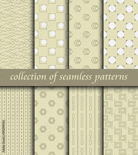 Vector Abstract Geometric Seamless Pattern. Design Collection. Decoration