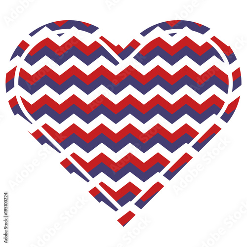 american usa flag patriotic red blue stripes zig zag