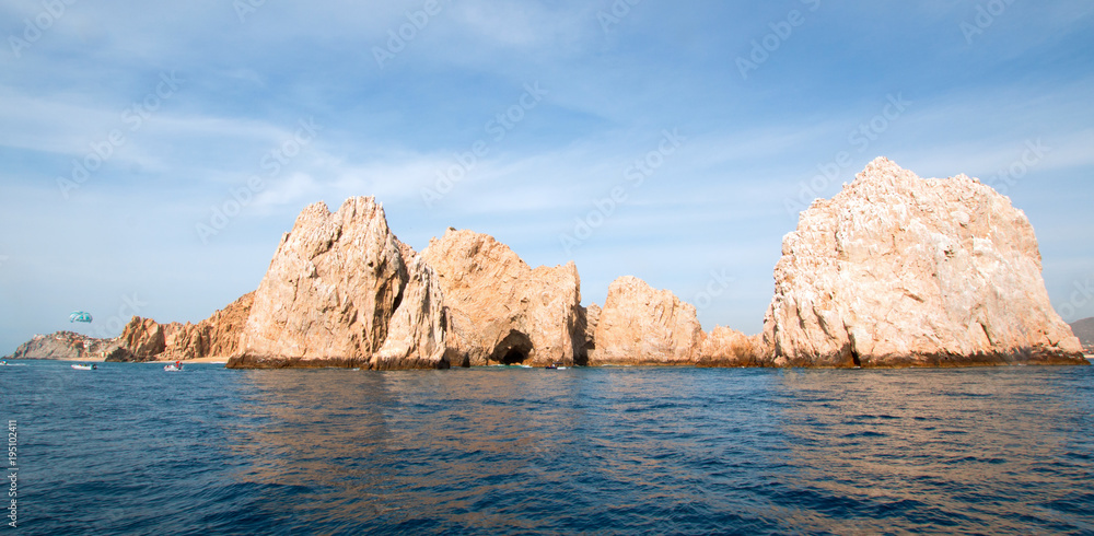Lands End as seen from the Pacific Ocean at Cabo San Lucas in Baja California Mexico BCS