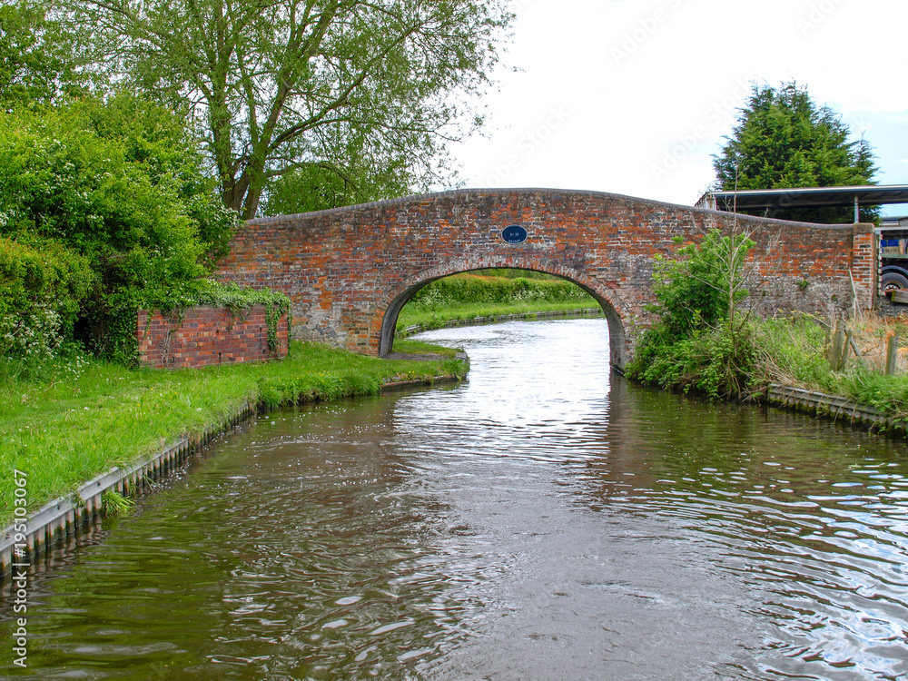 Bridge 74 near Coven on the Staffordshire and Worcestershire Canal in Staffordshire, England.