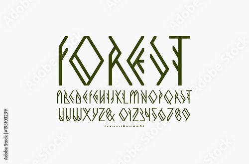 Decorative geometric sans serif font