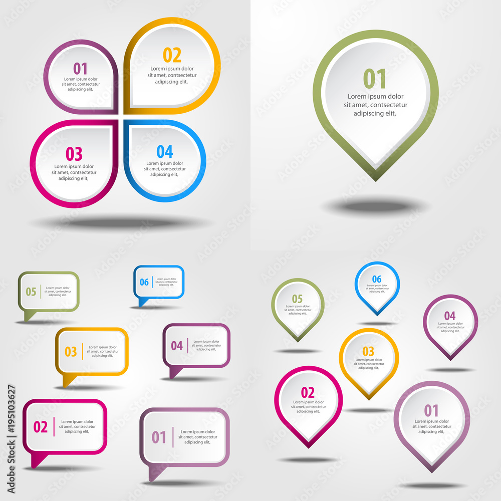 Business timeline strategy infographics design template set Vector eps10