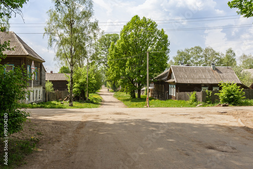 Street in Ostashkov city, Russia
