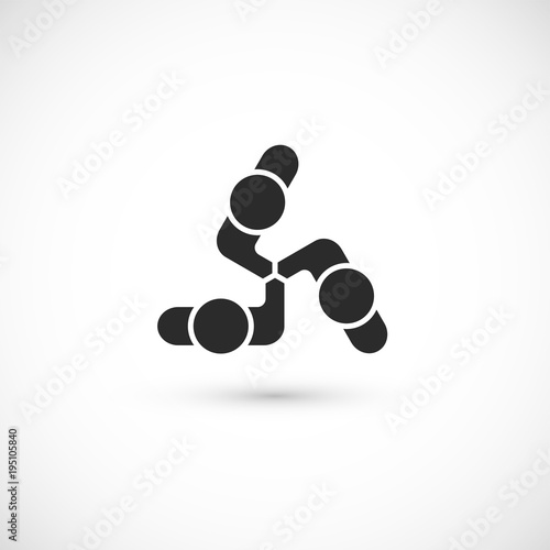 Handshake abstract logo vector design template