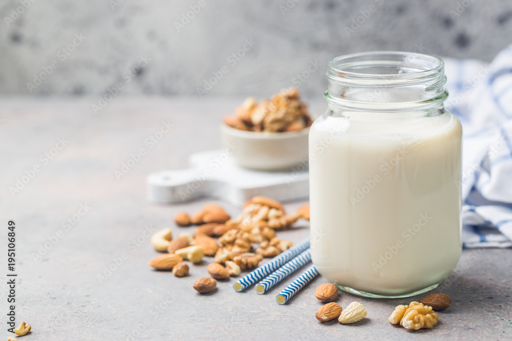 Vegan milk from nuts Vegan milk from nuts