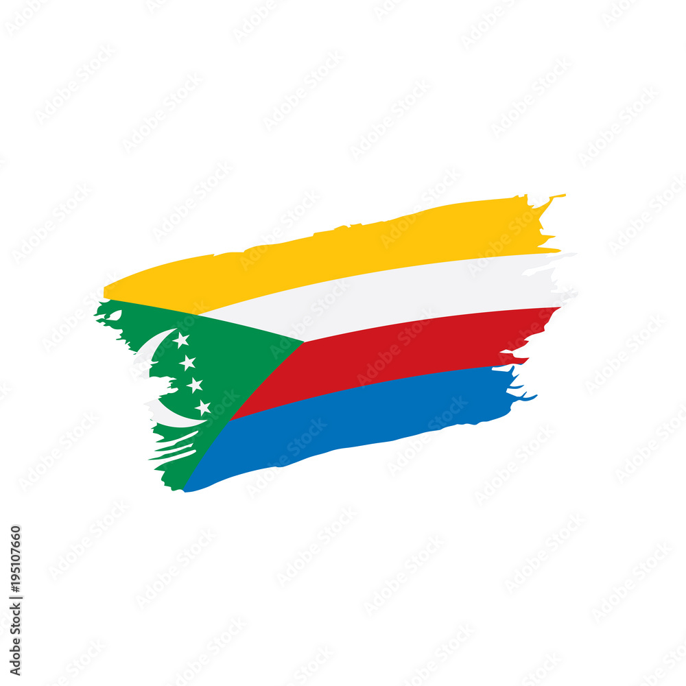 Comoros flag, vector illustration Comoros flag, vector illustration