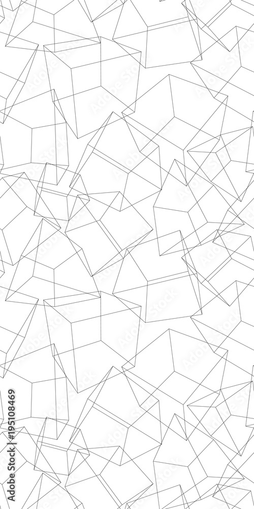 3D geometric background. Seamless pattern. Vector.3D幾何学パターン 3D geometric background. Seamless pattern. Vector.3D幾何学パターン