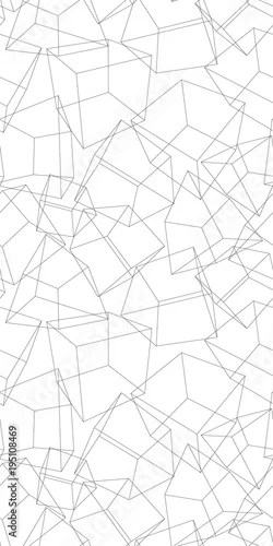 Tapety 3D geometryczny tło bezszwowy wzoru wektor 3D geometryczny wzór.