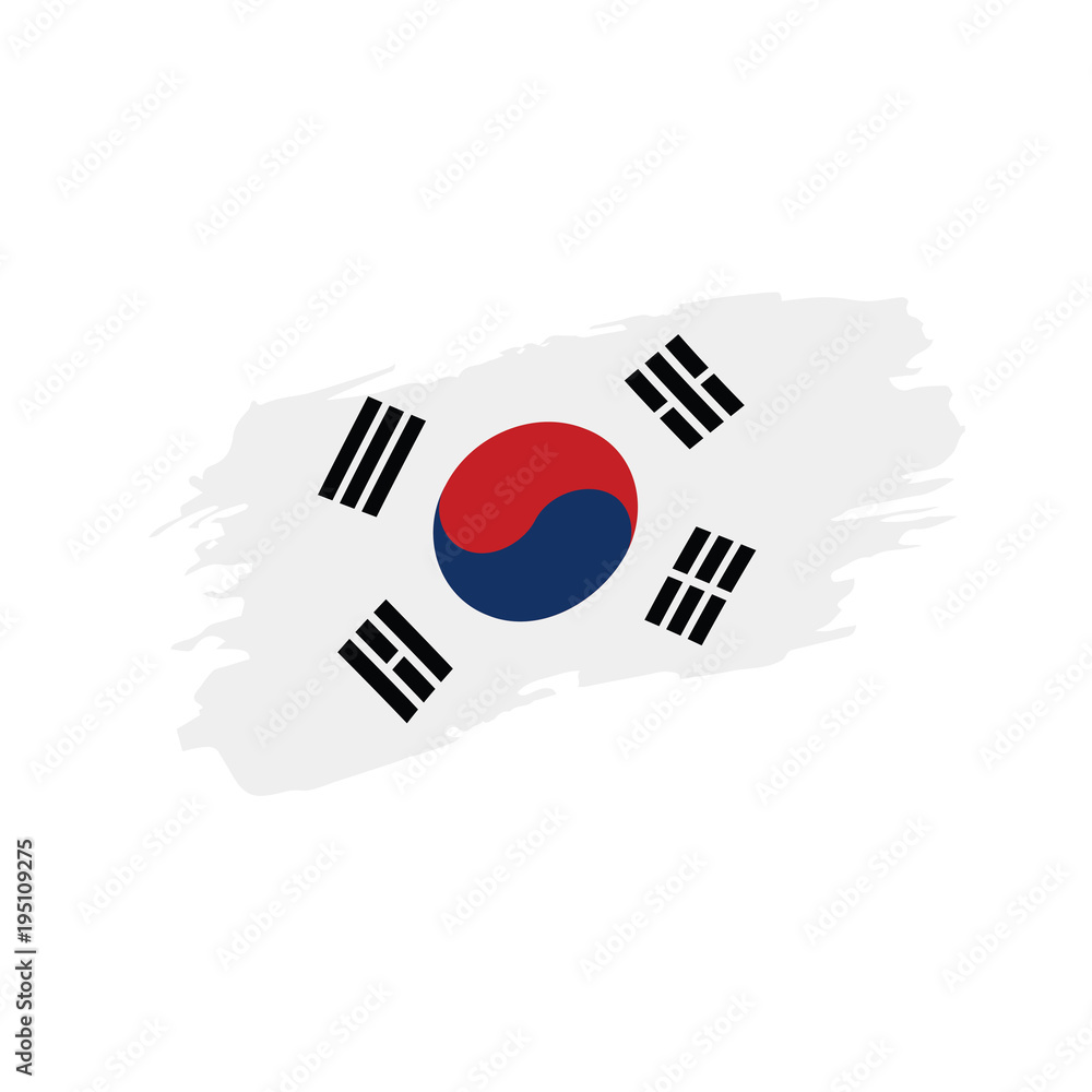 South Korean flag, vector illustration