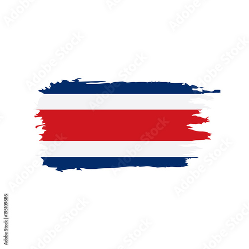 Costa Rica flag  vector illustration