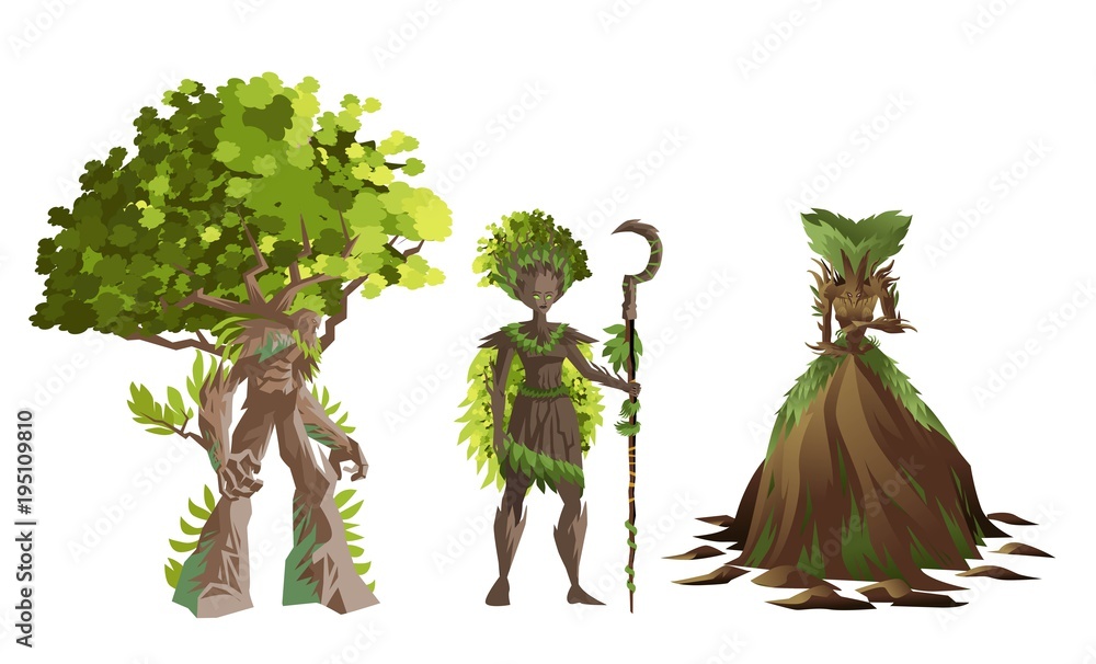 dryad nature tree forest guardian Stock Vector | Adobe Stock