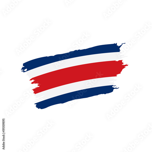 Costa Rica flag, vector illustration