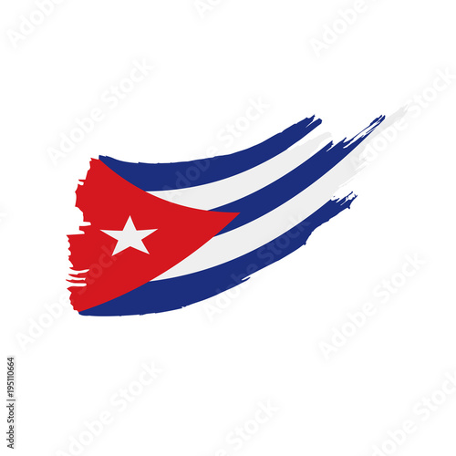 Cuba flag, vector illustration