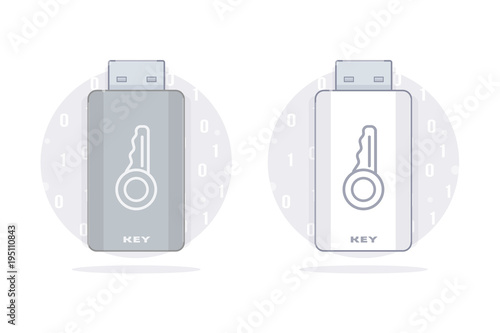 Usb key. Flash drive memory. 