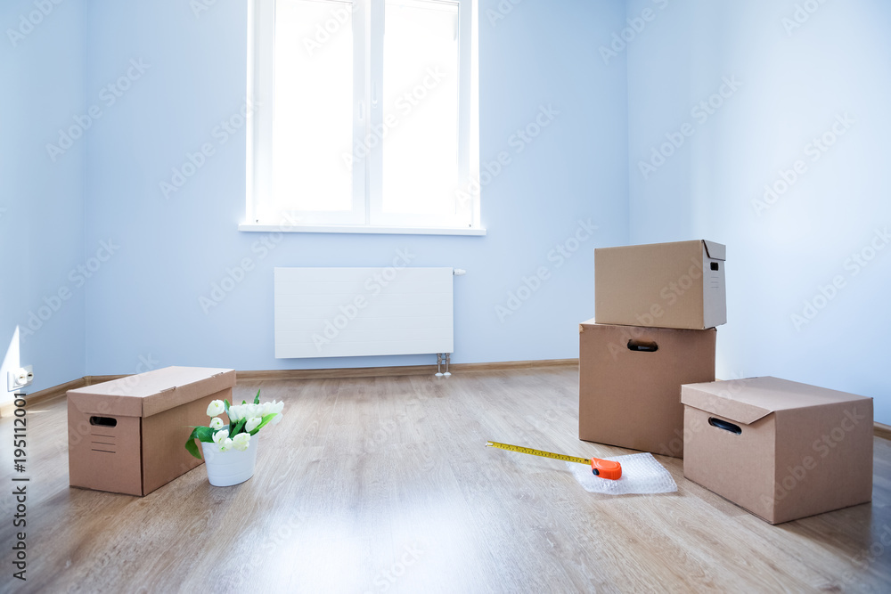 Preparation for movement to new apartment. Nobody Preparation for movement to new apartment. Nobody