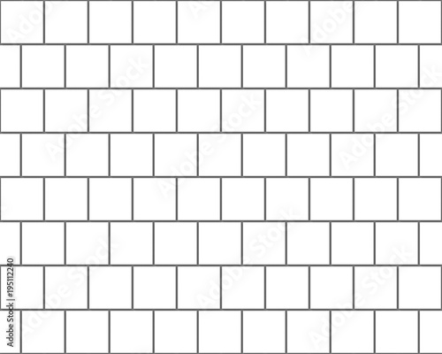 3d rendering. seamless modern white square brick blocks wall background.