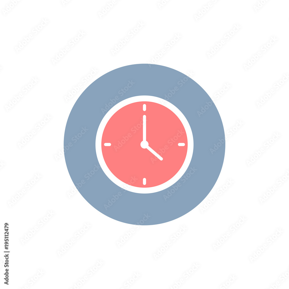 Clock icon in trendy flat style isolated on background Clock icon in trendy flat style isolated on background