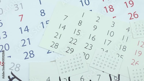 Sheets of calendars