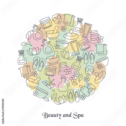 Beauty and spa design concept.