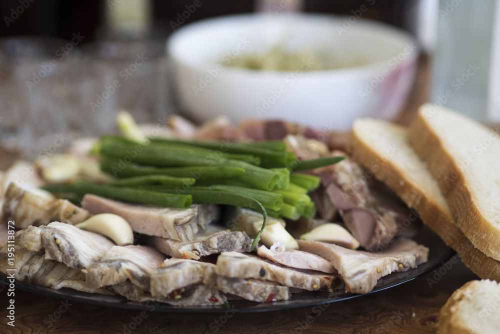 Sliced boiled pork Sliced boiled pork