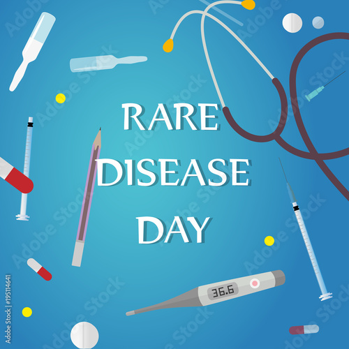 medical supplies poster day of rare diseases