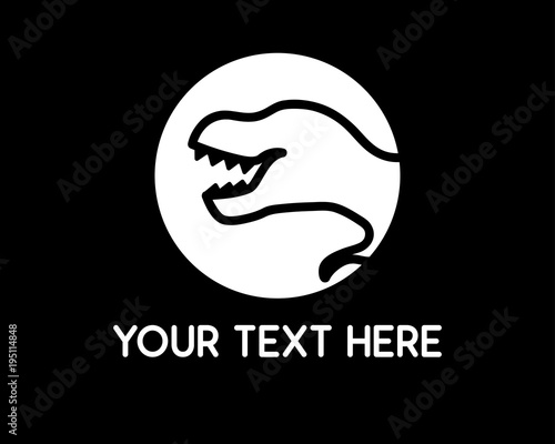 t-rex in circle logo illustration , logo design illustration , designed for brand and identity
