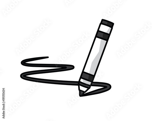 black marker setting cartoon illustration , cartoon design style , designed for illustration