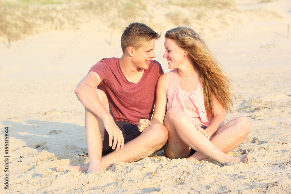 Love couple at the beach Love couple at the beach