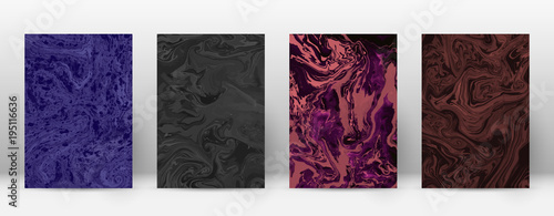 Abstract cover. Modern design template. Adorable suminagashi marble. Minimalistic hipster flyer design. Favorable trendy abstract cover. Vector illustration.