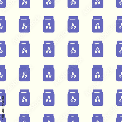 Coffee vector illustration on a seamless pattern background