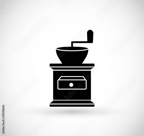 Coffee grinder icon vector