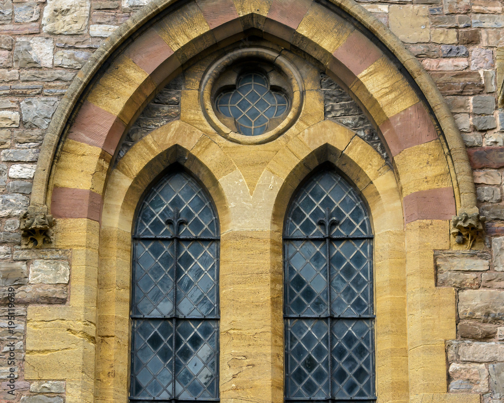 Tracery Window of St John The Evangelist Church in Taunton England, Shallow Depth of Field